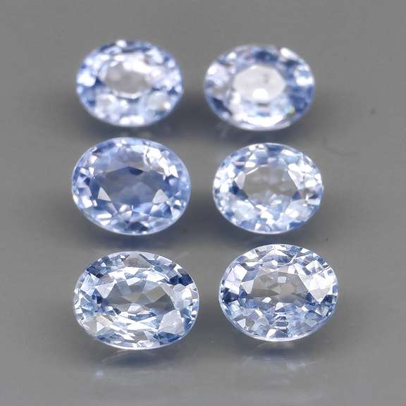 Exquisite 2.25ct 6 piece Ceylon Sapphire set