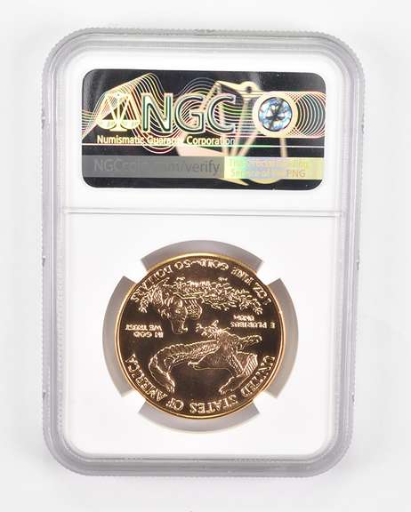MS70 1998 $50 American Gold Eagle - Graded NGC