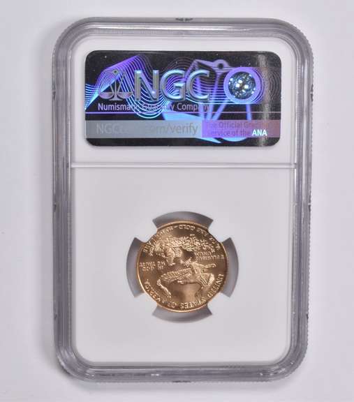 MS69 1999-W $10 American Gold Eagle 1/4 ONGC ERROR Proof Unfinished