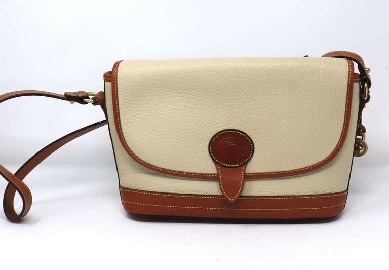 Dooney & Bourke off White Peddle Leather Crossbody