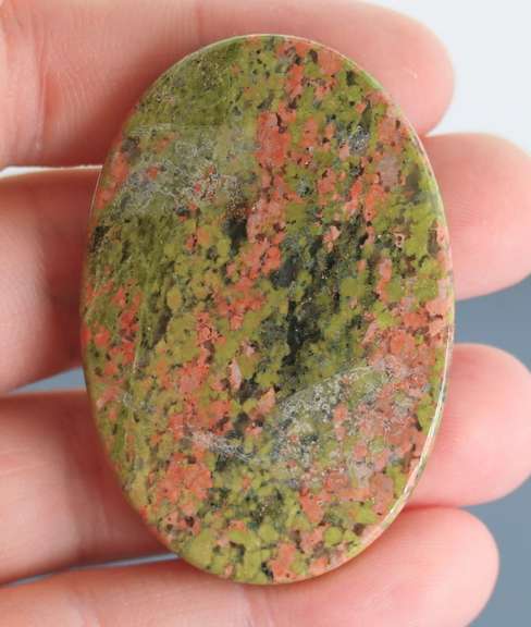 Eye catching 109.46ct Unakite cabochon