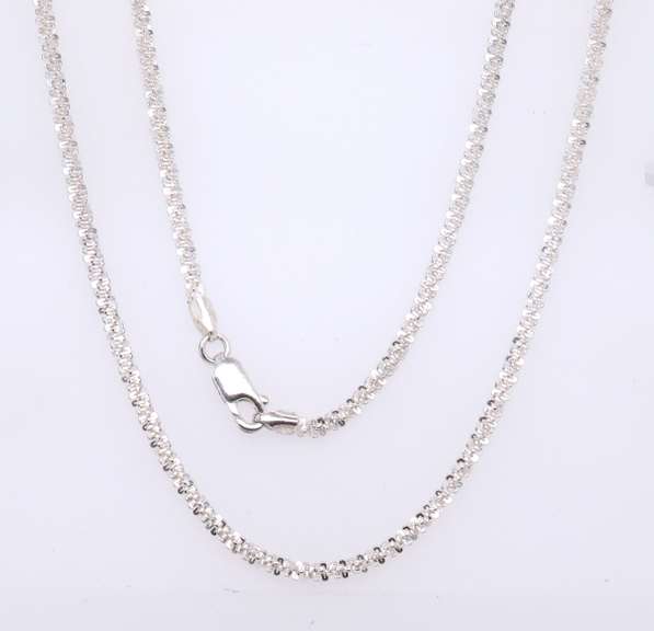 Italian Sterling Silver Popcorn Chain Necklace
