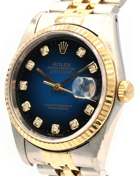 Rolex Datejust Two-Tone 278273, 36mm, Aftermarket Blue Dial