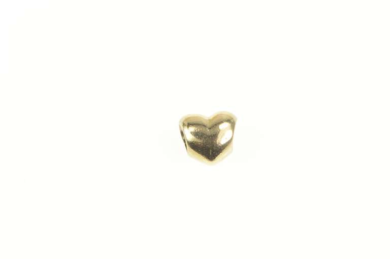 14K Yellow Gold Pandora Designer Rounded Heart Love Charm/Pendant