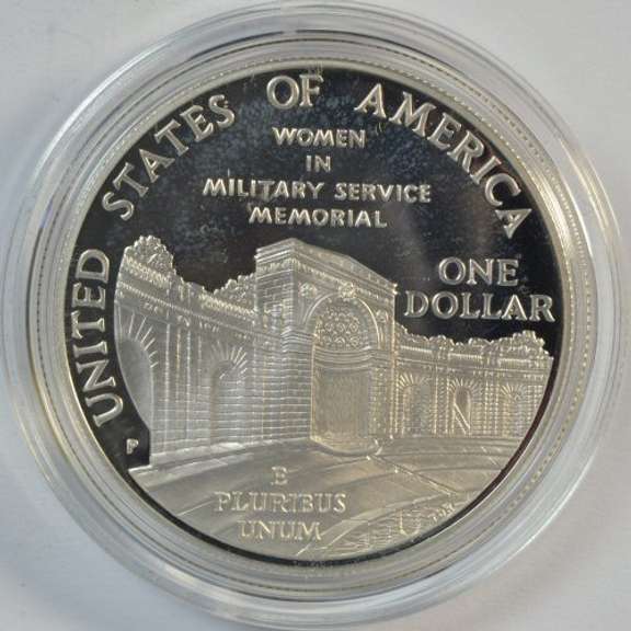 Special 1994 US Veterans 3-coin Silver Dollar Proof Set. COA