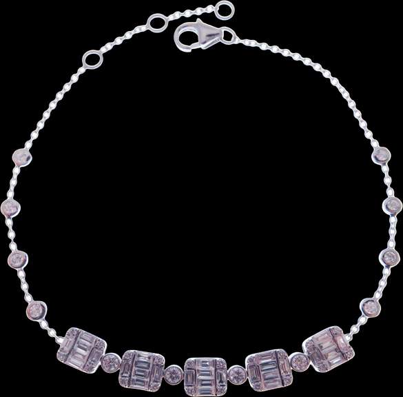 Vibrant 18kt White Gold Diamond Bracelet