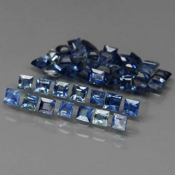 Exquisite 3.82ct 45 piece Sapphire set