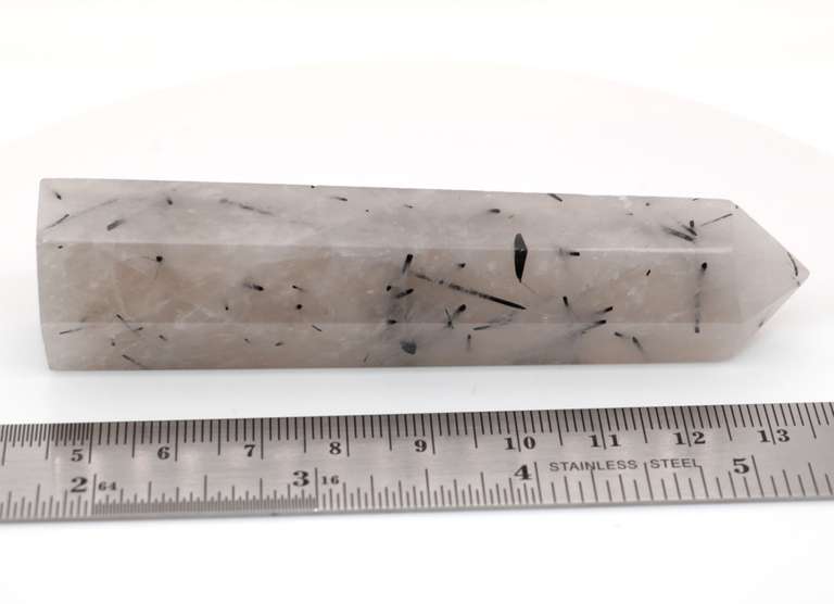 Tourmalinated Quartz Wand Obelisk Point