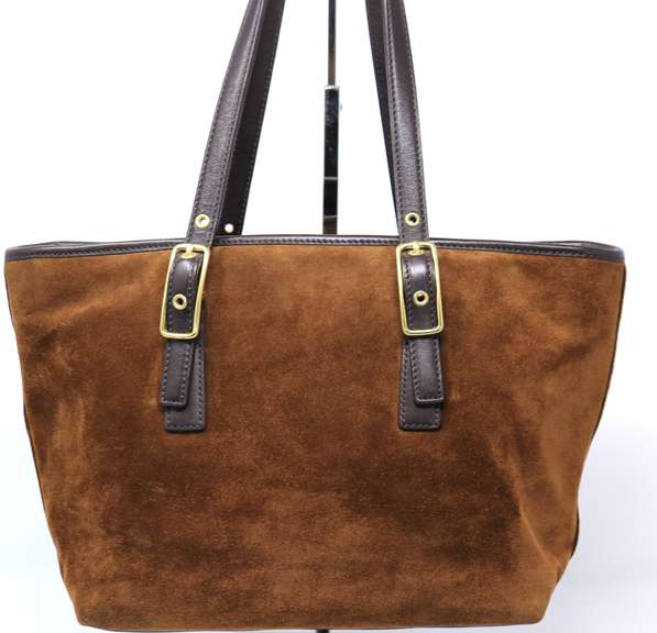 Small Suede Chocolate Bucket Bag