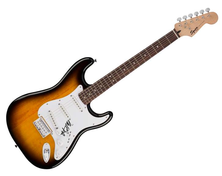 The Rolling Stones Mick Jagger Autographed Fender Sunburst Guitar Exact Proof