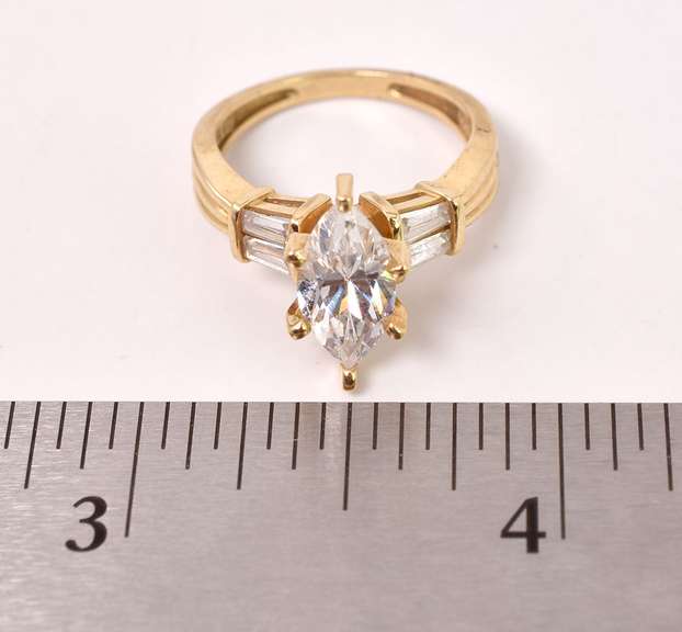 Marvelous CZ Ring in 14K Yellow Gold