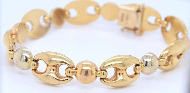 18kt  Gucci Style Link Bracelet