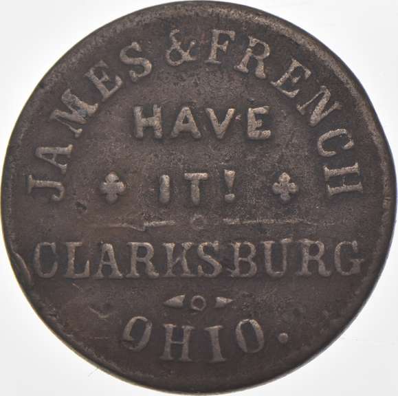 1873 James & French Civil War Token R-6 OH 170B