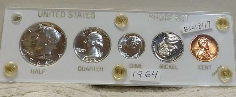 1964 PROOF Set GEM custom plastic holder