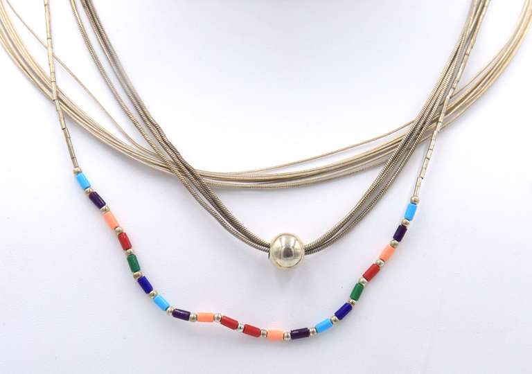 Group Lot of 3 Vintage Sterling Silver Necklaces