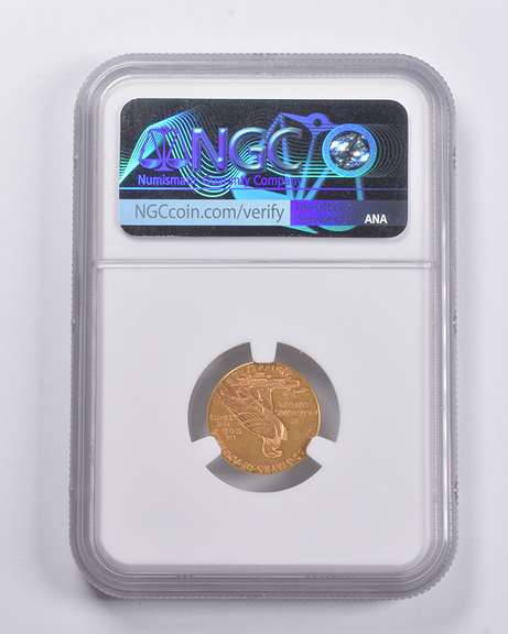 AU58 1913 $2.50 Indian Head Gold Quarter Eagle NGC