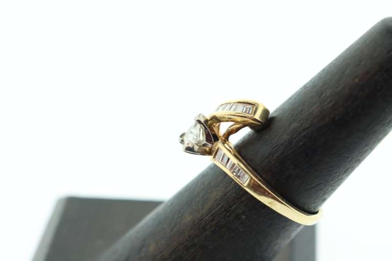 LADIES 14K GOLD AND DIAMOND WEDDING SET