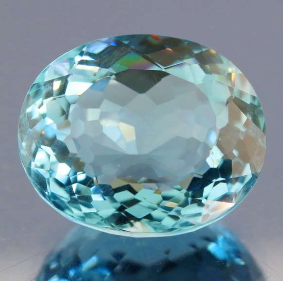 Large 33.37ct aqua blue Hydrothermal Quartz