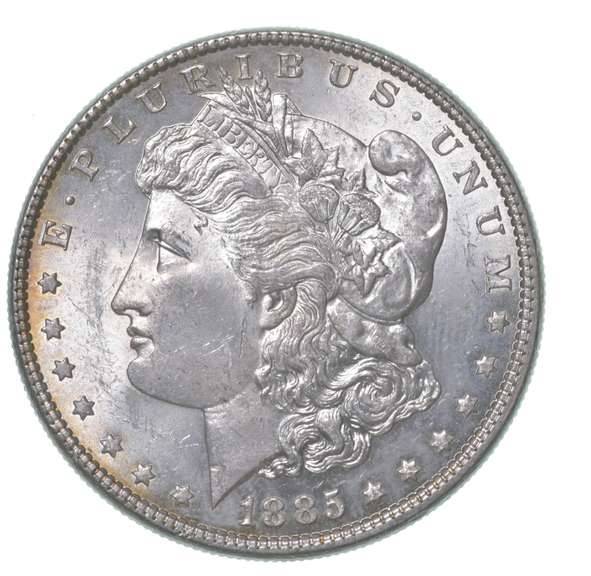 1885 Morgan Silver Dollar Toned Great Color!