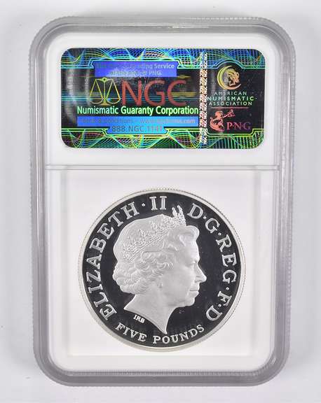PF70 UCAM 2009 Great Britain 5 Pounds Silver Olympics Piefort NGC