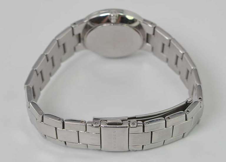 Skagen Black Dial Steel Watch, Pre-Owned.