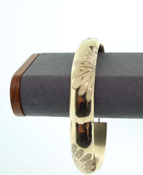 Golden 14k Peacock Bangle Bracelet