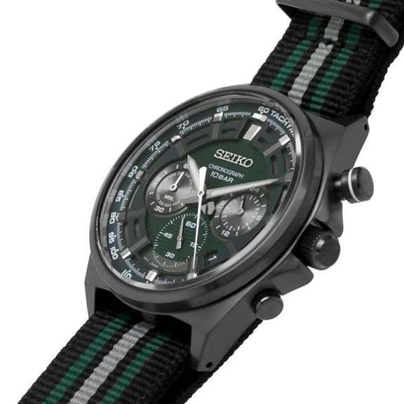 Seiko Green Dial Chronograph, New In Box.