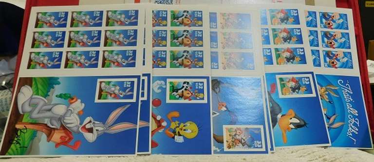 Stamps: 10 sheets, Looney Toons $32.80
