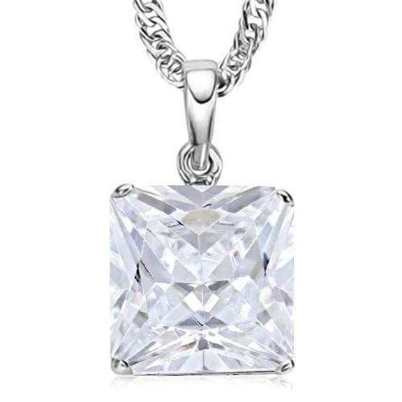 2.00 CT CREATED WHITE SAPPHIRE 10KT GOLD PENDANT