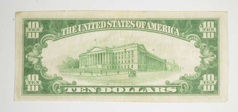 1929 $10 Frederick, Maryland United States National Currency