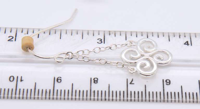 Lot of 2 Vintage 925 Sterling Silver Dangle Earrings
