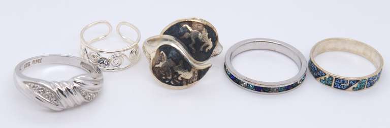 Lot of 4 Vintage 925 Sterling Silver Rings