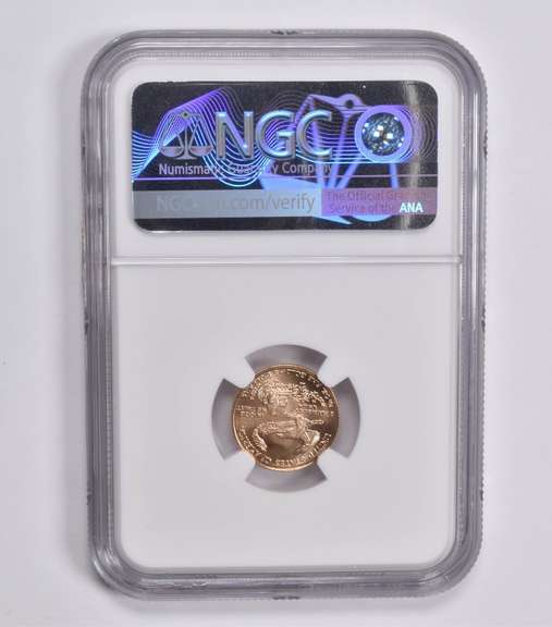 MS70 1997 $5 American Gold Eagle 1/10 OzGold NGC