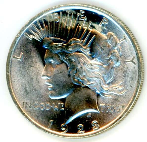 1923 Peace Silver Dollar
