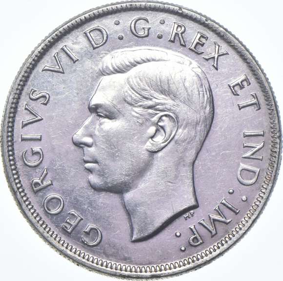 1945/5 Canada $1 Silver Canadian Dollar - Key