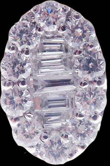 Oval Diamond 18k White Gold Earrings
