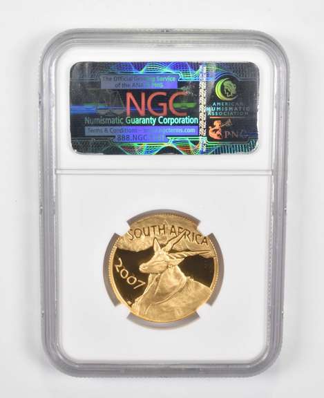 PF69 UCAM 2007 South Africa 50 Rand Gold Coin - Natura Eland - NGC
