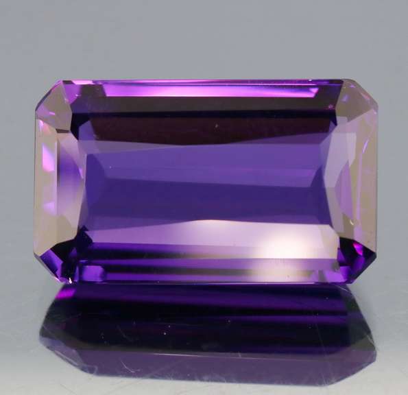 25.20ct emerald cut purple created Amethyst