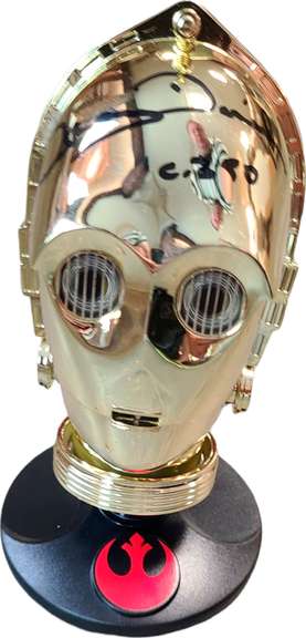 Anthony Daniels Signed Star Wars See-Threepio C-3PO Mini Helmet Official Pix ACOA