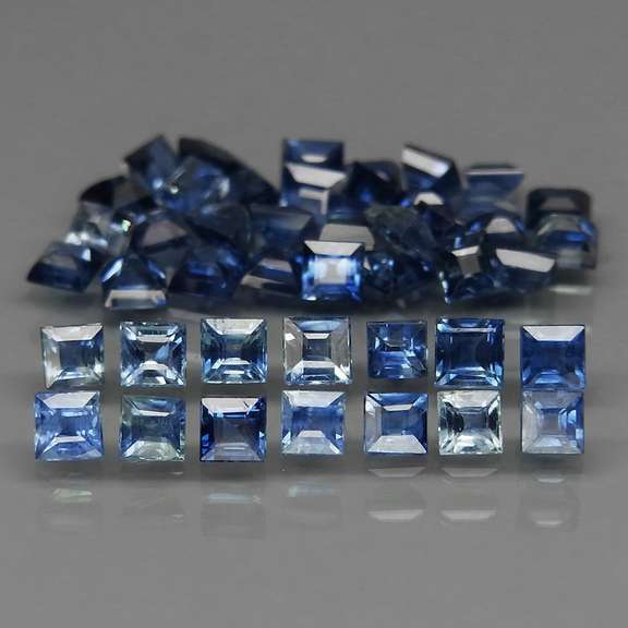 Exquisite 3.82ct 45 piece Sapphire set