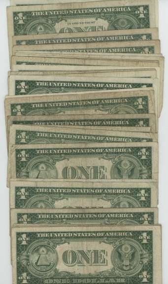 Larger lot of 30 Small Size $1 Silver Certificates 1935 & 1957
