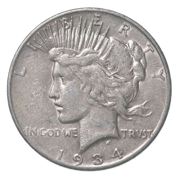 1934-S Peace Silver Dollar