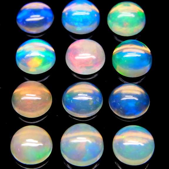 Beautiful 3.95ct unheated Ethiopian jelly opal set