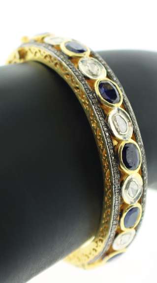 Regal Sapphire and Diamond Bangle