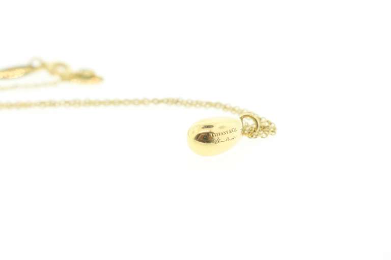 TIFFANY AND CO. 18K YELLOW GOLD PERETTI TEARDROP CHAIN AND PENDANT