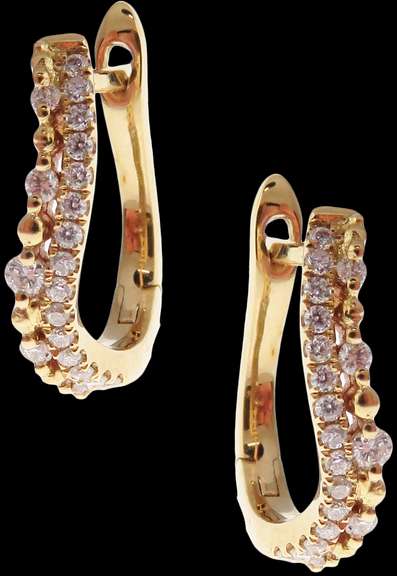 Irresistable 18kt Yellow Gold Diamond Huggie Earrings