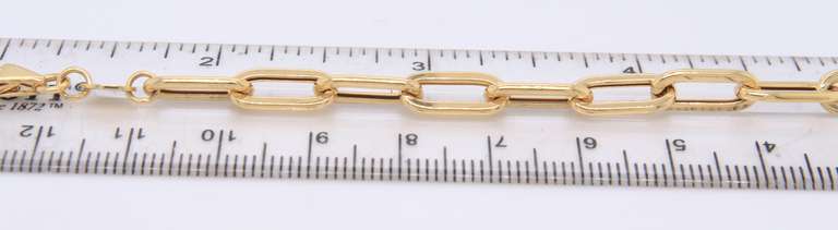 Attractive Yellow Gold Paperclip Necklace