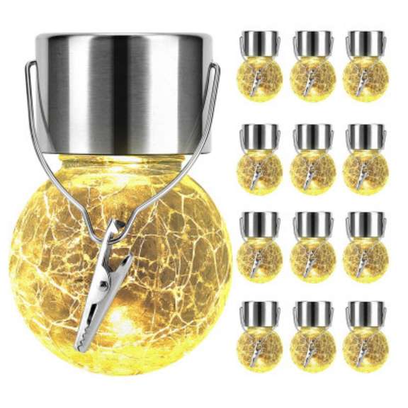 Outdoor Hanging Solar Lights Waterproof Glass