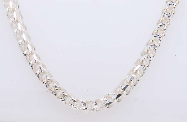 925 Sterling Silver Wheat Silver Chain Necklace
