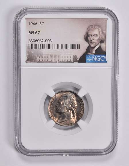 MS67 1946 Jefferson Nickel NGC